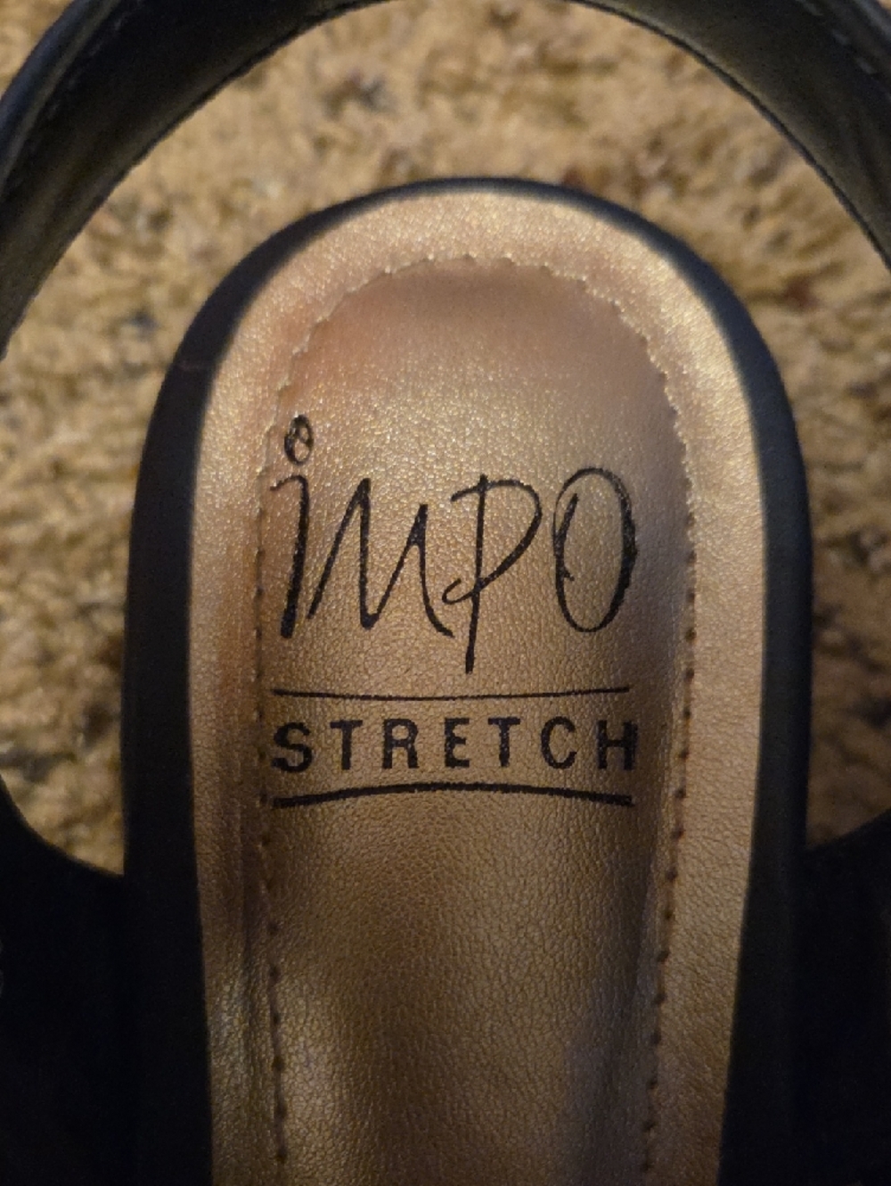 Impo Navy Blue Strappy Elastic Slingback Sandals - Picture 2 of 5